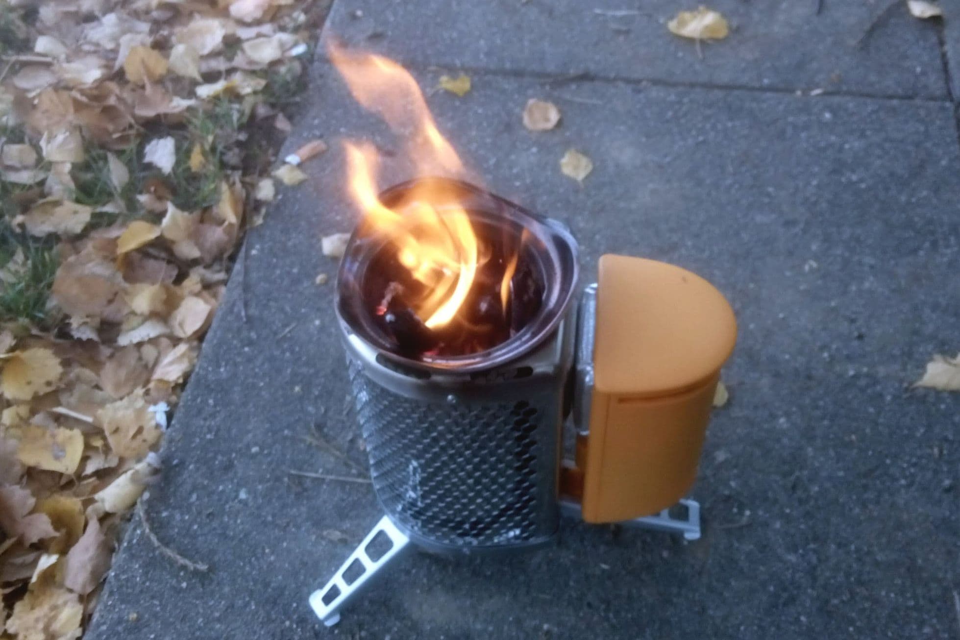 The Biolite campstove in action