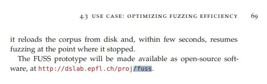 Promise to publish the FUSS source code, from my PhD thesis