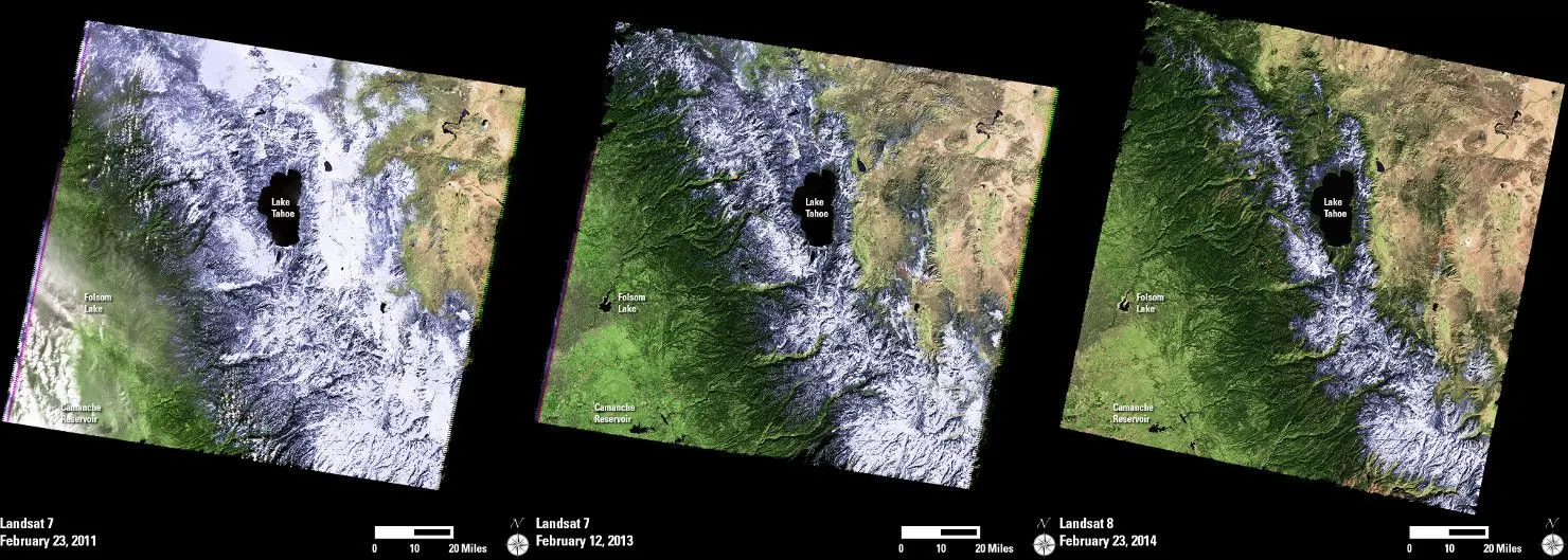 Sierra snowpack 2011, 2013, and 2014