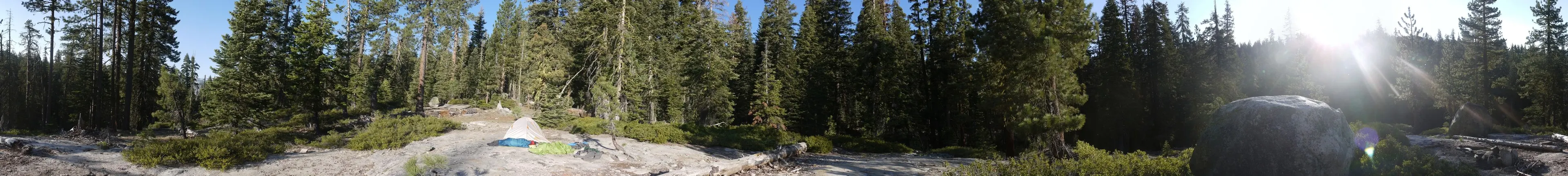 Our camping spot, near Canyon Creek