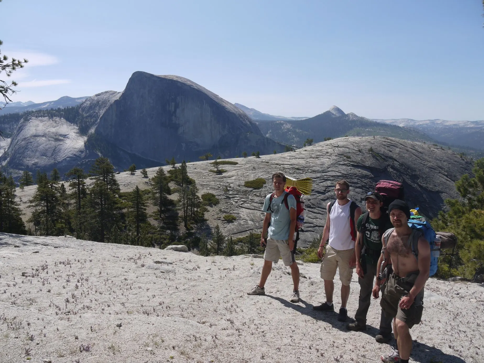 Our group with half-dome in the background