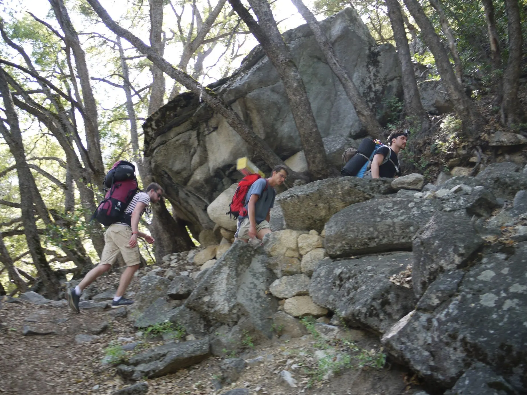 Hiking uphill