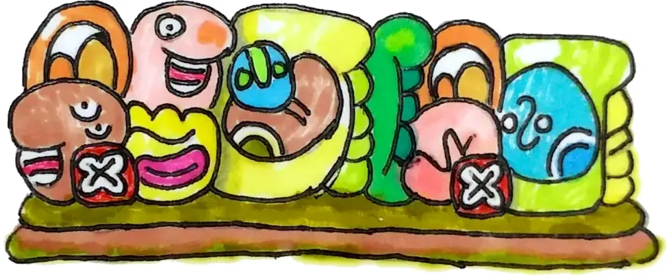 sitelen suwi writing of: sina ken ala toki pona e ijo la, sina sona ala e ona